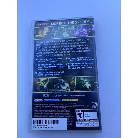 Coded Arms (Sony PSP, 2005) Complete Tested - Picture 2 of 3